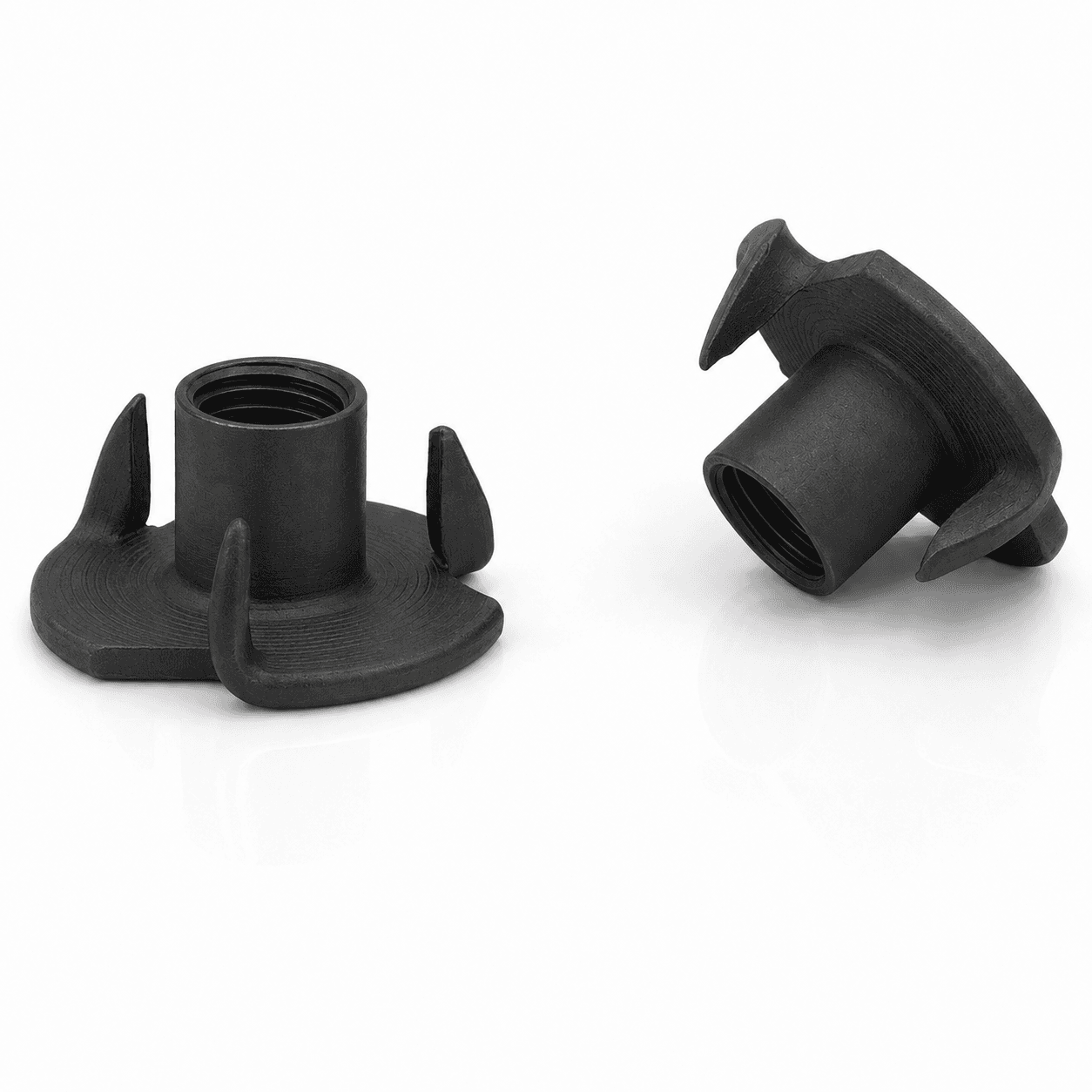 #10-24 x 5/16" 3-Prong Tee Nuts Carbon Steel Black Xylan