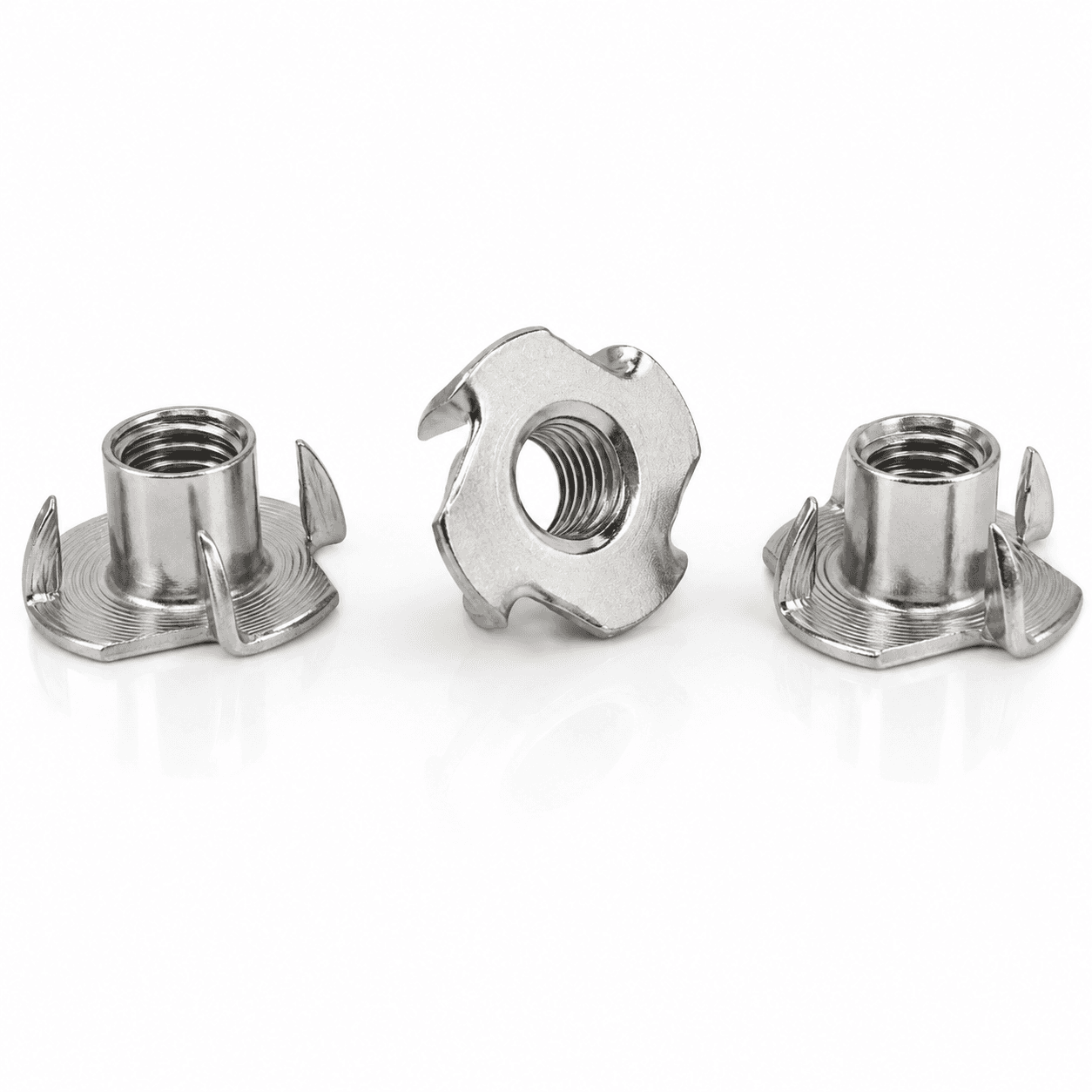 4-Prong Tee Nuts 18-8 Stainless Steel