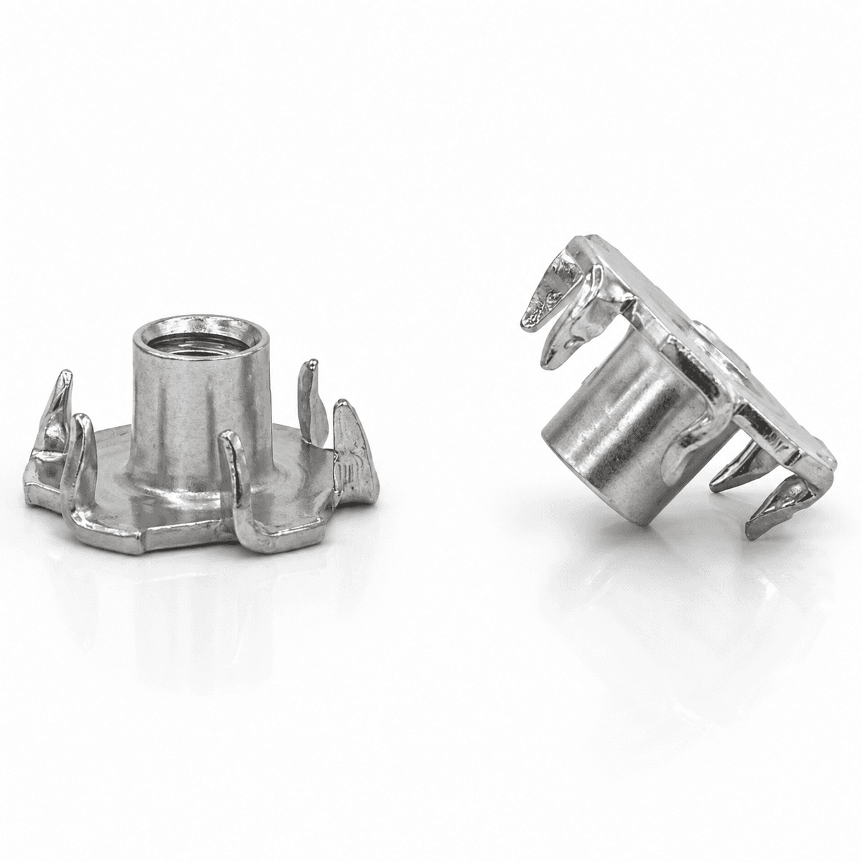 1/4-20 x 5/16" 6-Prong Tee Nuts 18-8 Stainless Steel Wax Coated