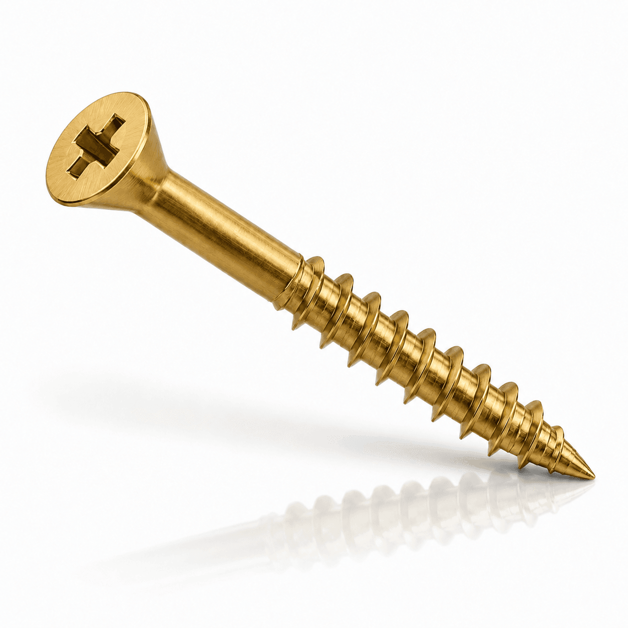 #6 Brass Phillips Flat Head Wood Screws