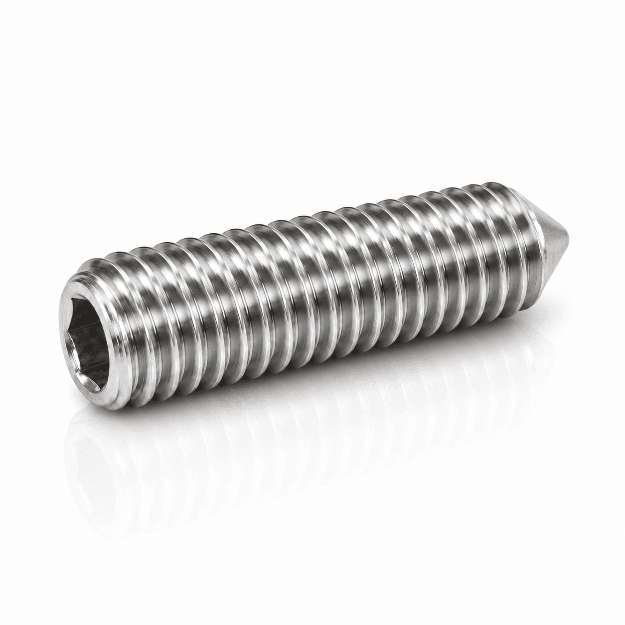 M2-0.4 Cone Point Socket Set Screws Stainless Steel 18-8