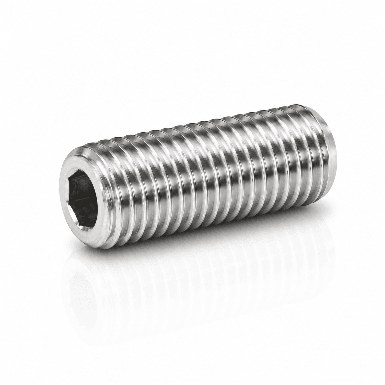 M3-0.5 Flat Point Socket Set Screws Stainless Steel 18-8
