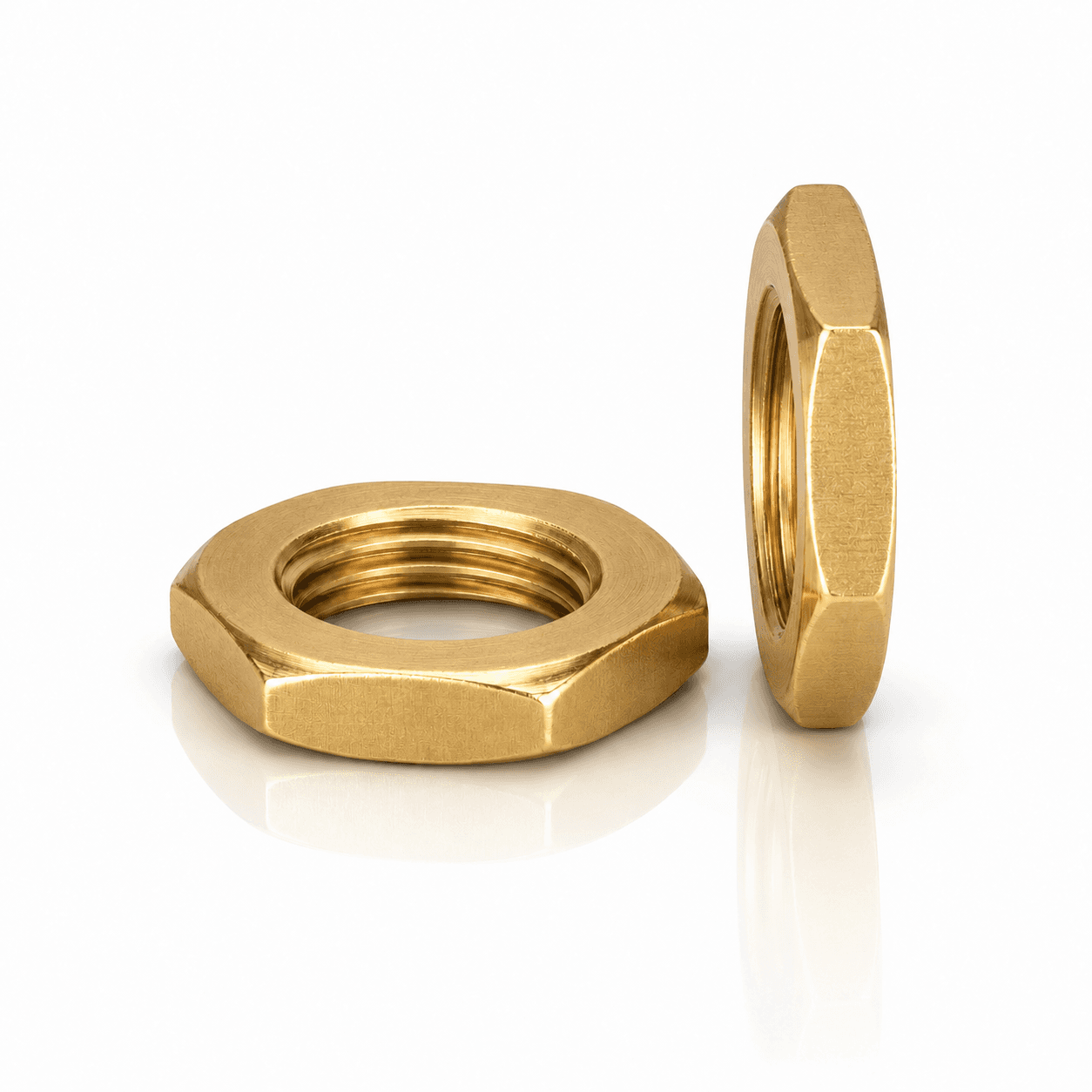 Brass Hex Jam Nuts