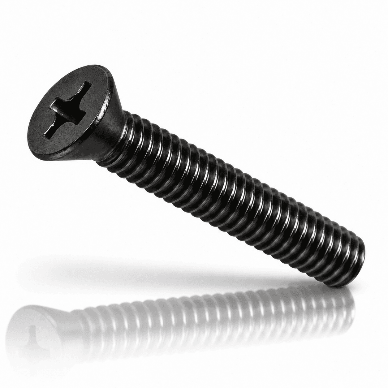 1/4"-20 Phillips Flat Head 82° Machine Screws Stainless Steel 18-8 Black Oxide