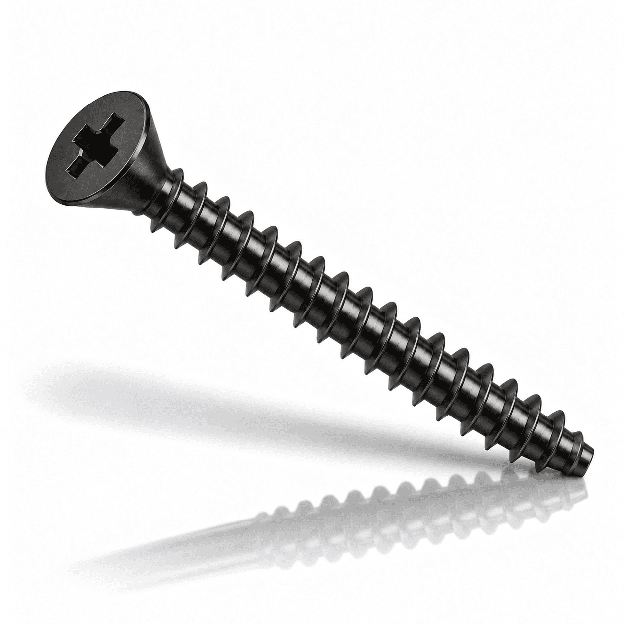 #6 x 3/4" Phillips Flat Head Sheet Metal Screws Type B Stainless Steel 18-8 Black Oxide