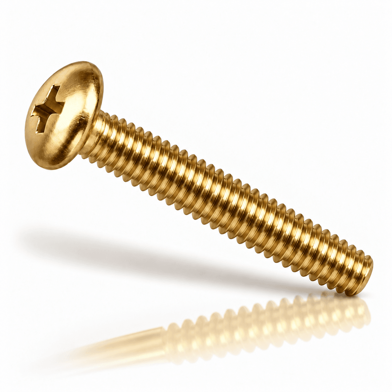 #8-32 Phillips Pan Head Machine Screws Brass