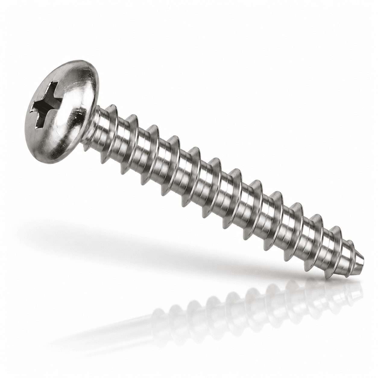 #6 Phillips Pan Head Sheet Metal Screws Type B Stainless Steel 18-8