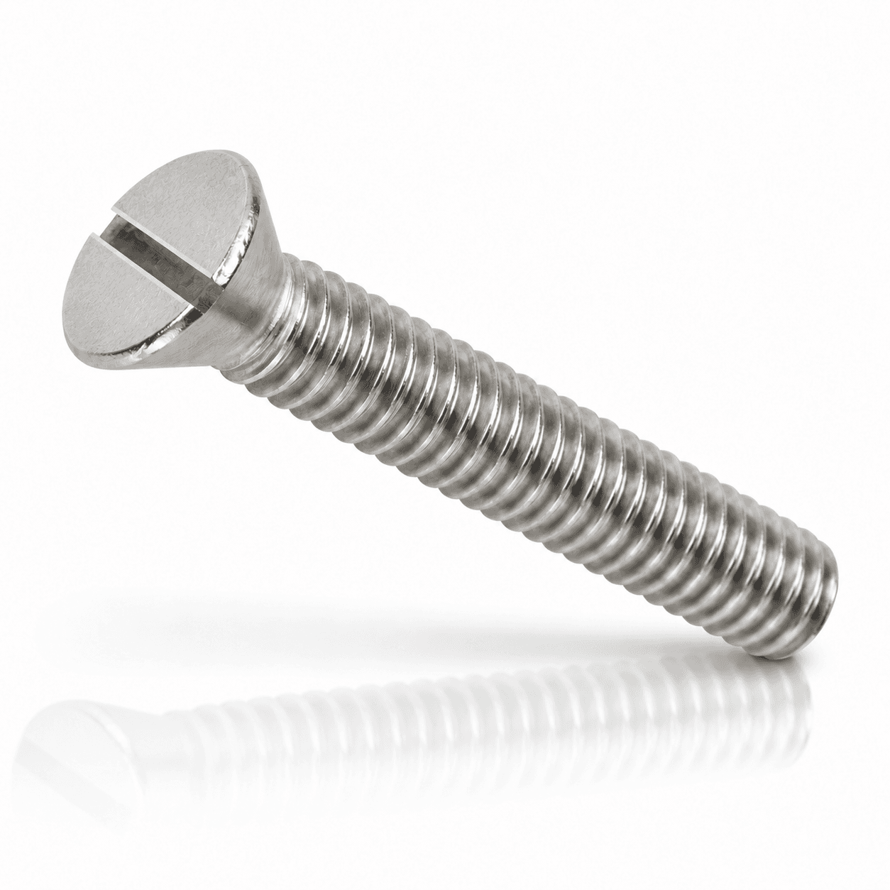 #10-24 x 2" 316 Stainless Steel Slotted Flat Head 82° Machine Screws
