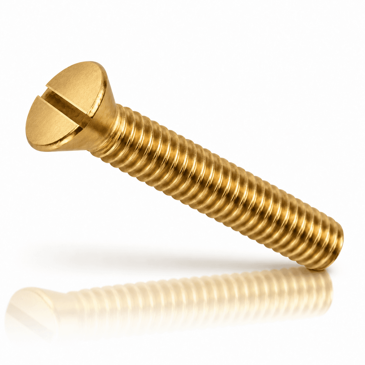 #10-32 Slotted Flat Head 82° Machine Screws Brass