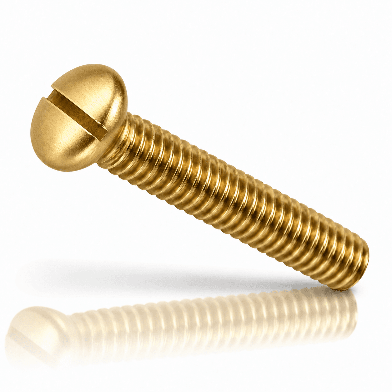 5/16"-18 Slotted Round Head Machine Screws Brass