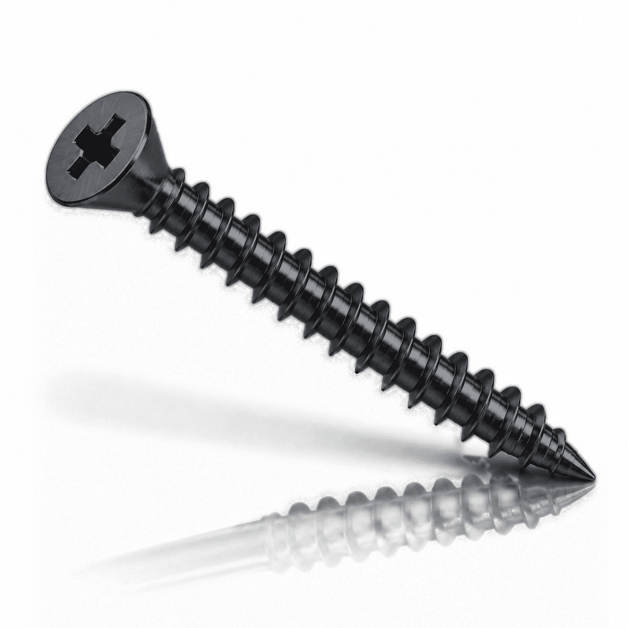 #10 Phillips Flat Head Sheet Metal Screws Type A Stainless Steel 18-8 Black Oxide
