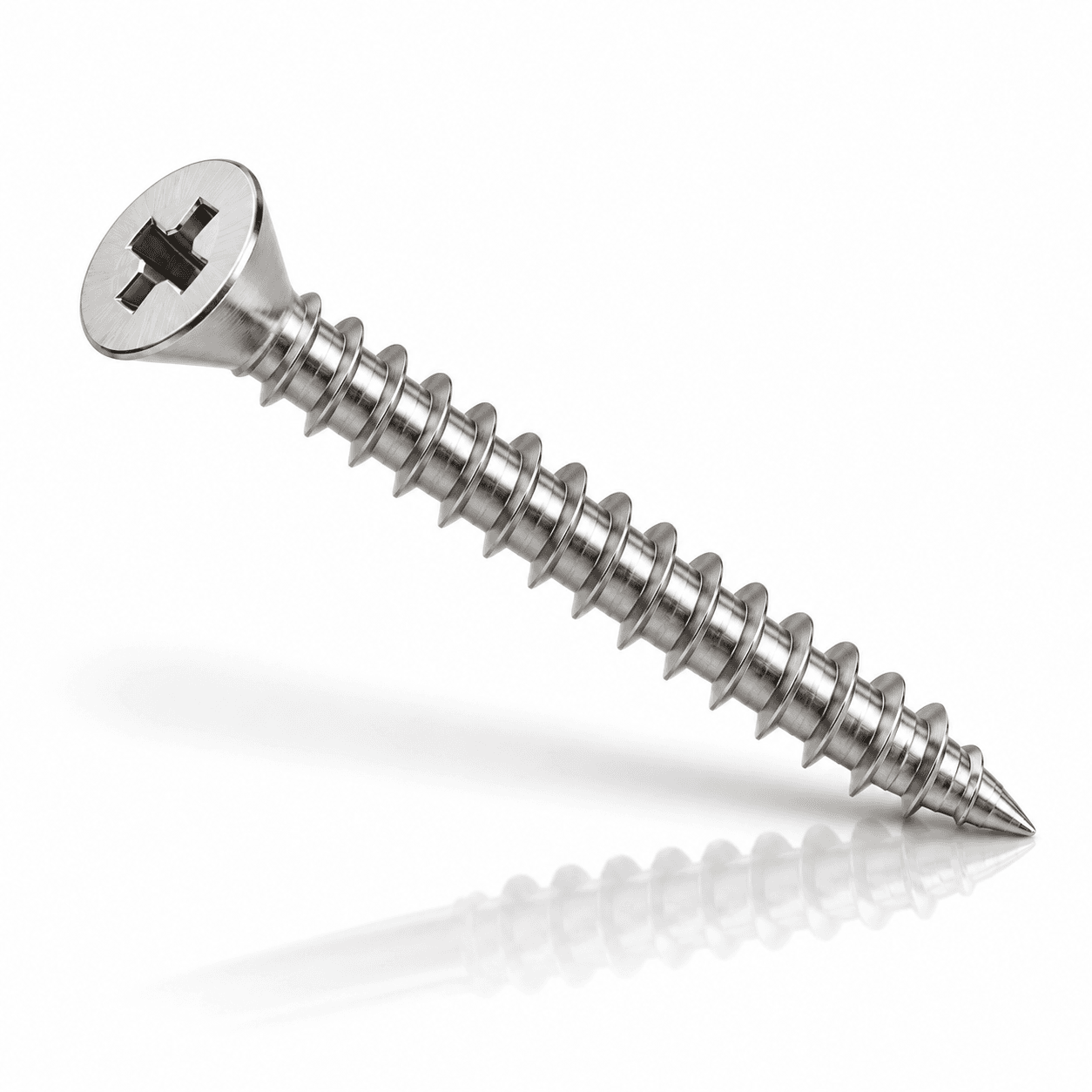 #4 Phillips Flat Head Sheet Metal Screws Type A Stainless Steel 18-8