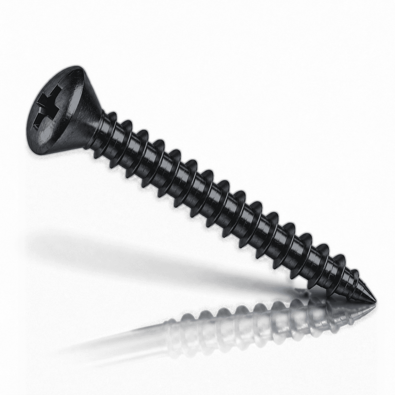 #8 Phillips Oval Head Sheet Metal Screws Type A Stainless Steel 18-8 Black Oxide