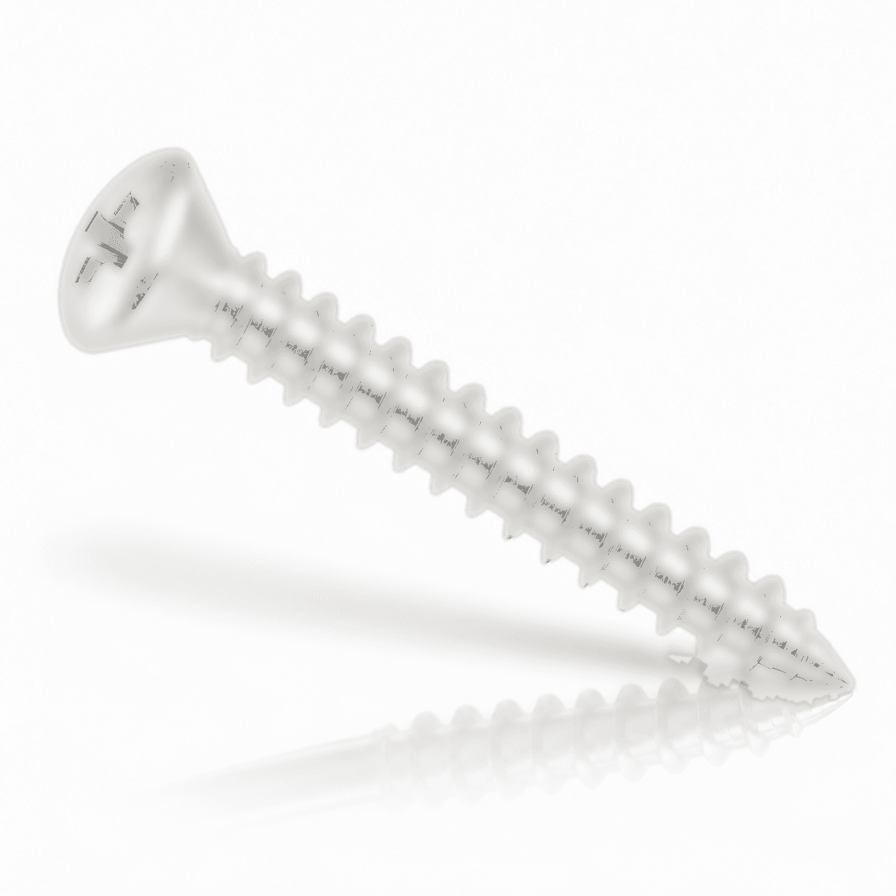 #8 x 1-1/4" Phillips Oval Head Sheet Metal Screws Type A Stainless Steel 18-8 White Fluoropolymer