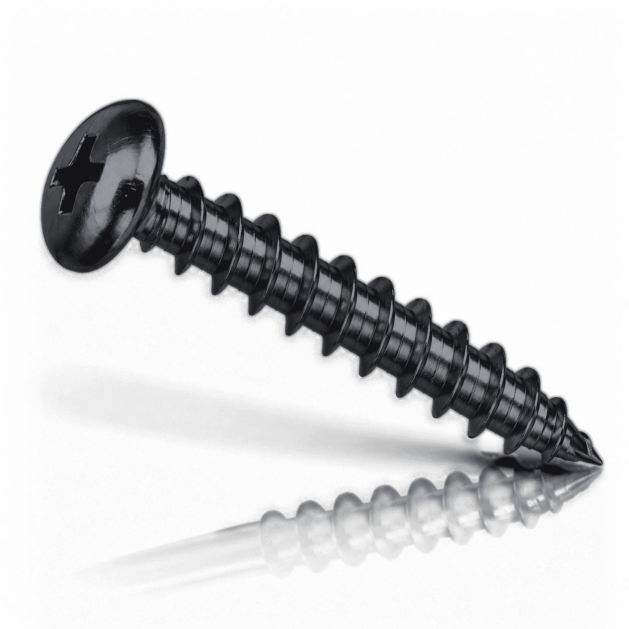 #10 Phillips Pan Head Sheet Metal Screws Type A Stainless Steel 18-8 Black Oxide