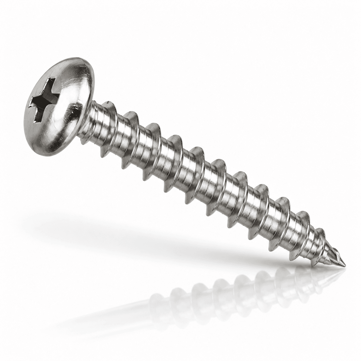 #4 Phillips Pan Head Sheet Metal Screws Type A Stainless Steel 18-8