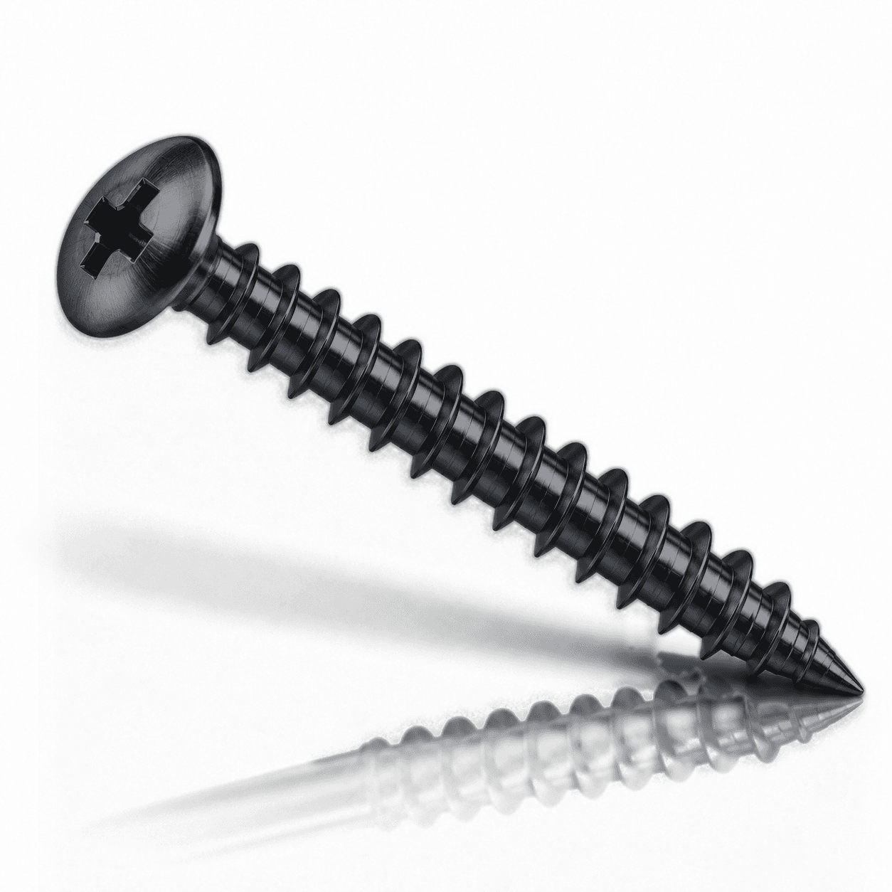 #8 Phillips Truss Head Sheet Metal Screws Type A Stainless Steel 18-8 Black Oxide