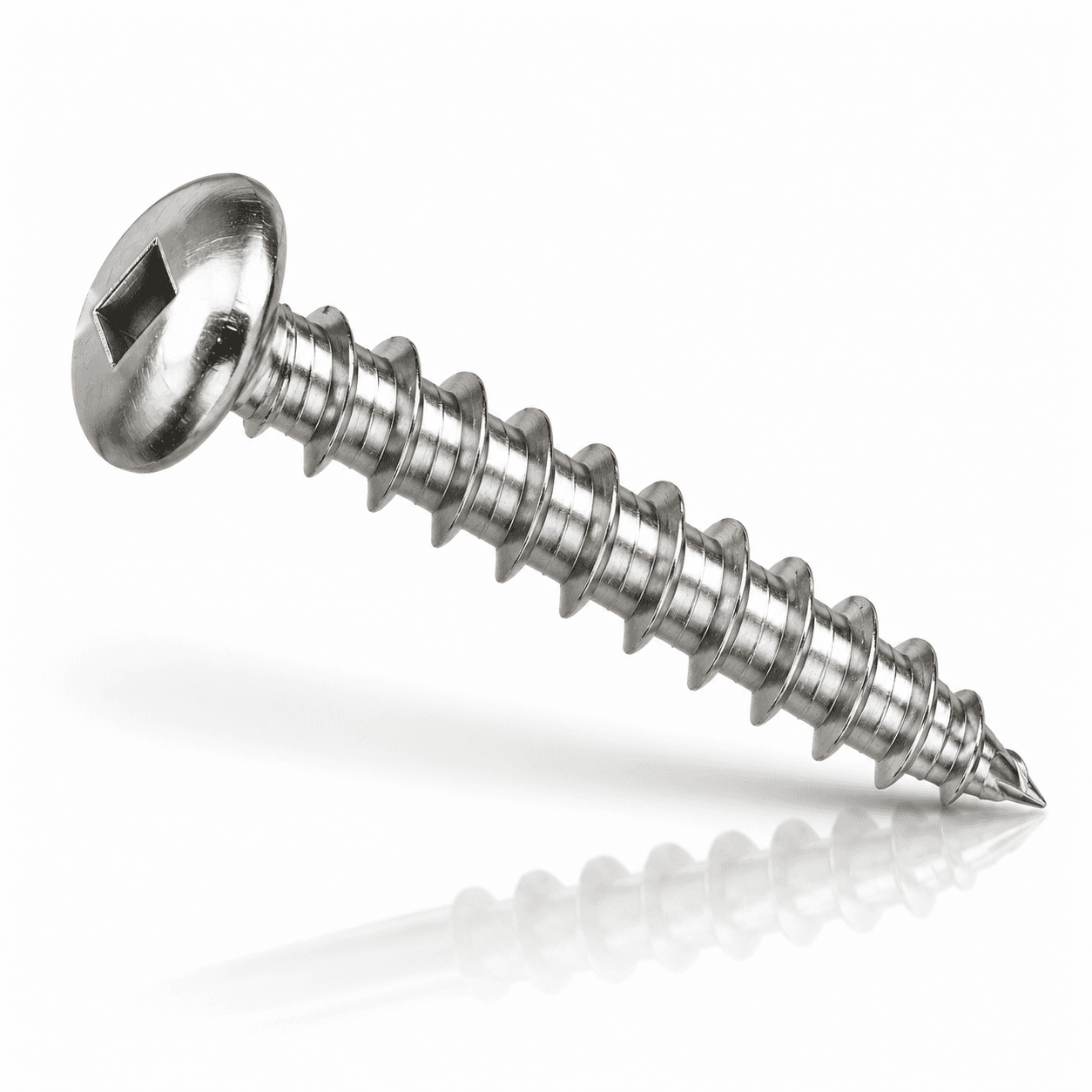 #10 Square Drive Pan Head SMS Type A Stainless Steel 18-8