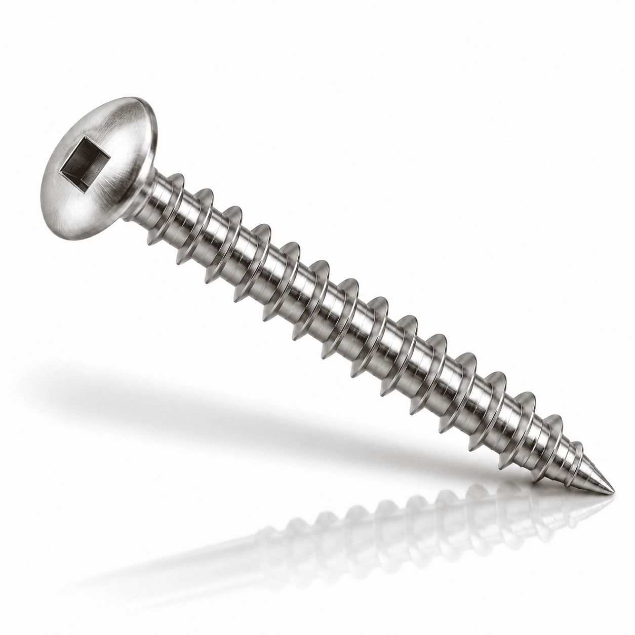 #10 Square Drive Truss Head Sheet Metal Screws Type A Stainless Steel 18-8
