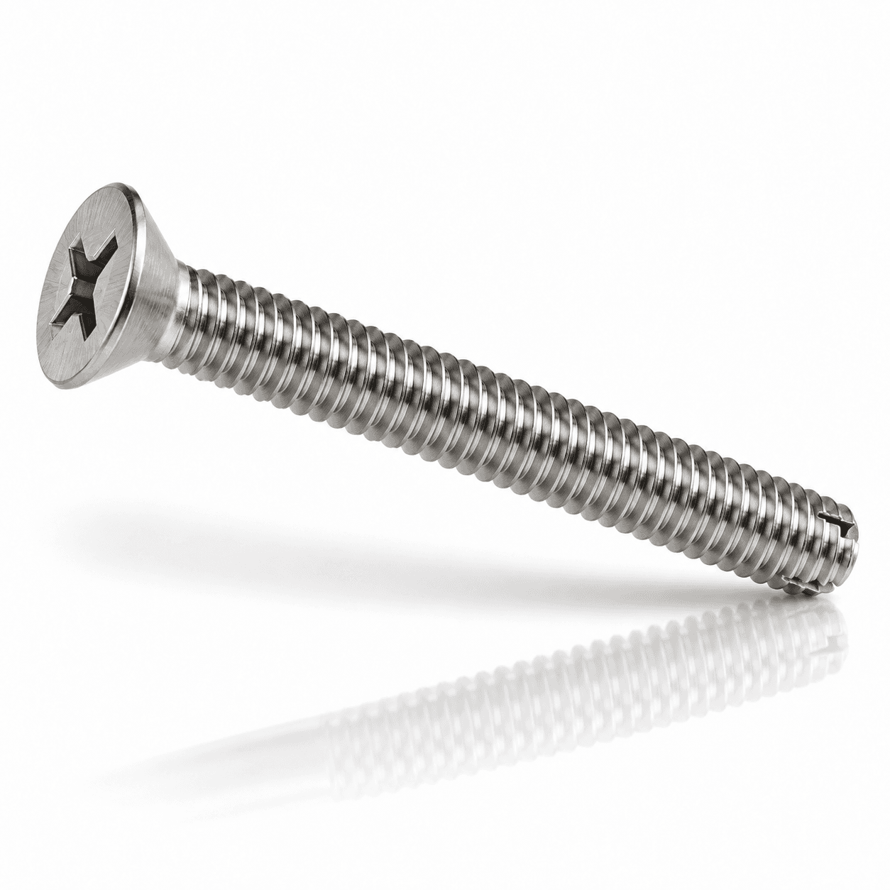 #8-32 Phillips Flat Head Thread Cutting Screws Type F Stainless Steel 18-8