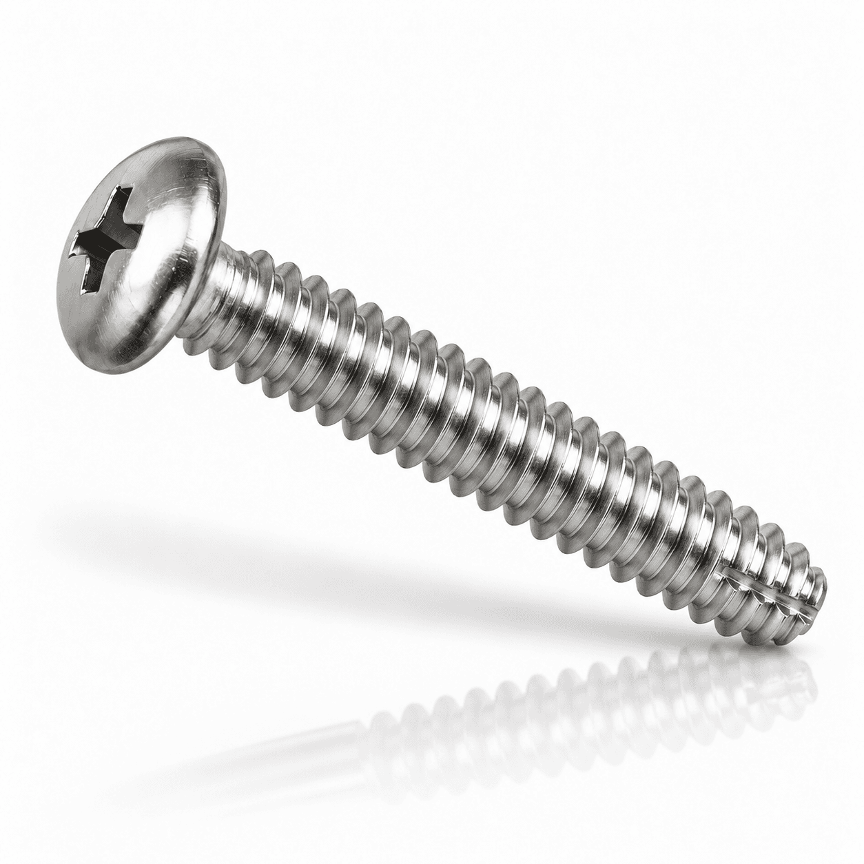 1/4-20 Phillips Pan Head Thread Cutting Screws Type F Stainless Steel 18-8