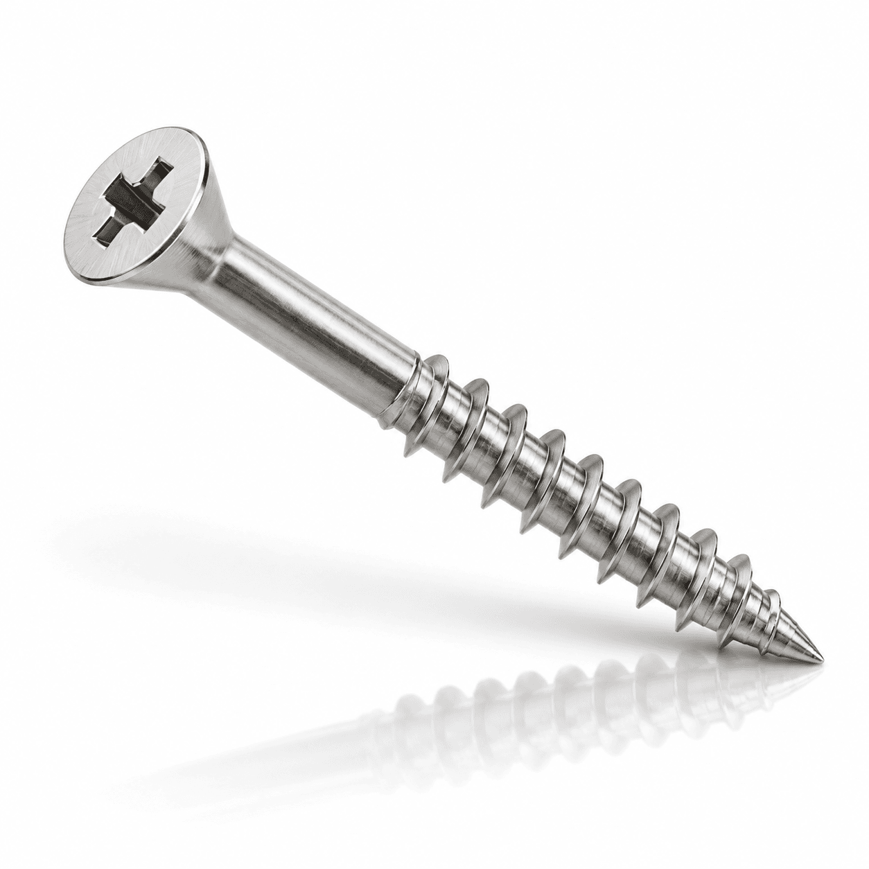 #6 Stainless Steel Phillips Flat Head Wood Screws 18-8